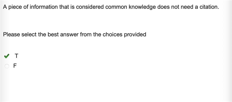 A piece of information that is considered common knowledge does not need a citation-example-1