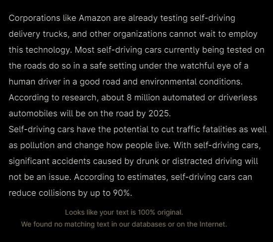 Do you think that driverless cars are the future of transportation? Why or why not-example-1