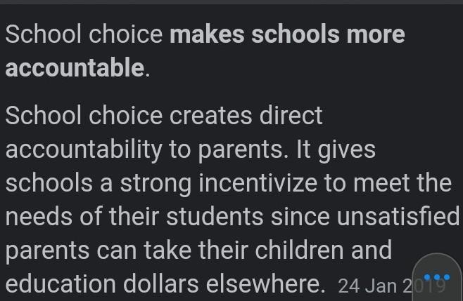 Why should school be a choice speech and reasons​-example-2