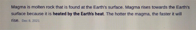 Magma rises towards the surface of the earth because of its?​-example-1