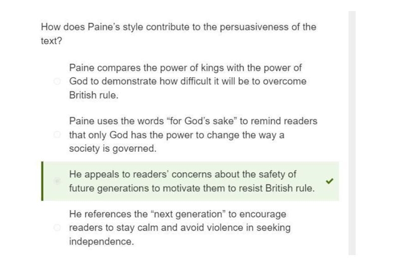 How does paine’s stlye contribute to the persuasiveness of the text?-example-1