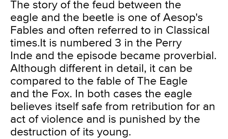 The poem (The Eagle and the beetle ) is about hope and courage, and that a weak being-example-1