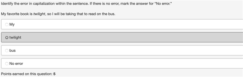 Identify the error in capitalization within the sentence. If there is no error, mark-example-1