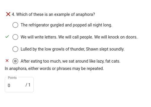 Which of these is an example of anaphora? A. We will write letters. We will call people-example-1