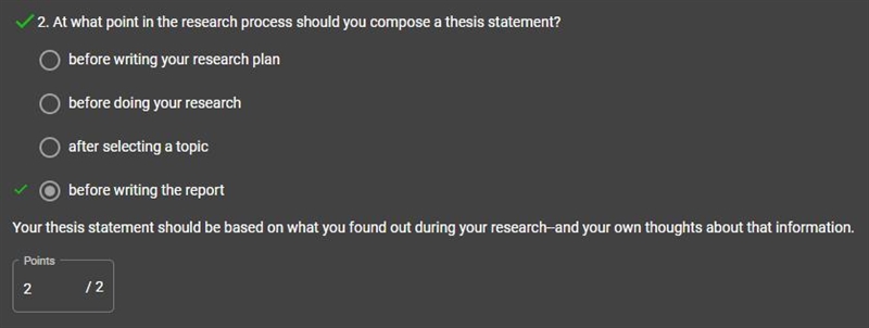 2. At what point in the research process should you compose a thesis statement? after-example-1