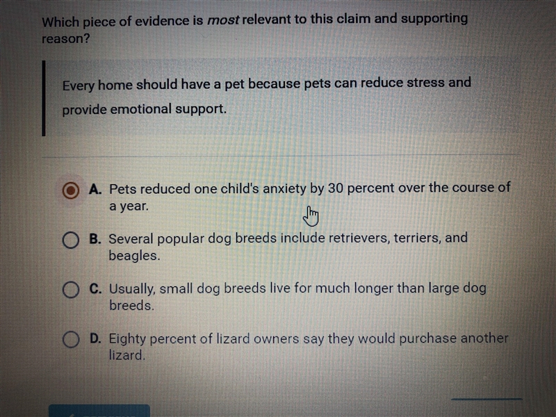 20 points!!!!!Which piece of evidence is most relevant to the claim and supporting-example-1