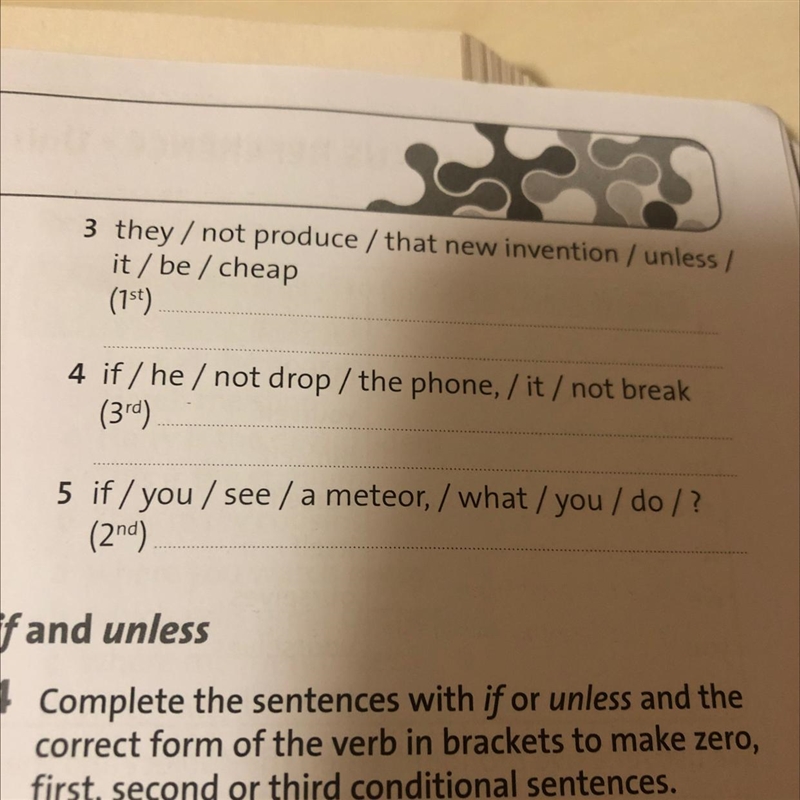 Hello! Can you please help me with my homework 3,4,5 sentences Conditionals Write-example-1