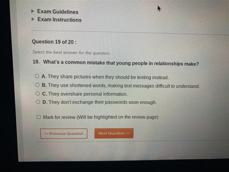 Whats a common mistake that young people in relationships make-example-1