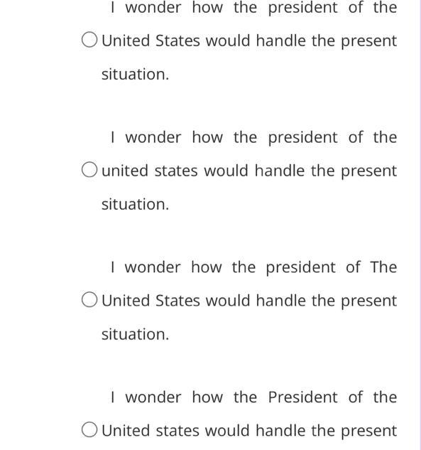 Somebody help me with this question please…I’ll appreciate it Choose the sentence-example-1