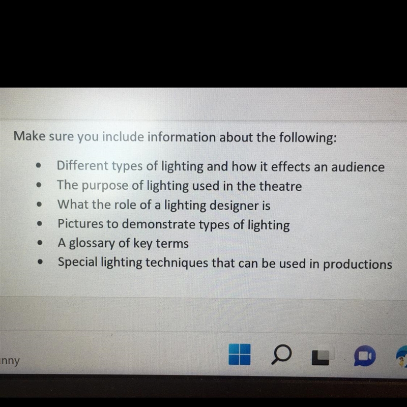 Drama homework, lighting design does anyone know the answers to these? :)-example-1