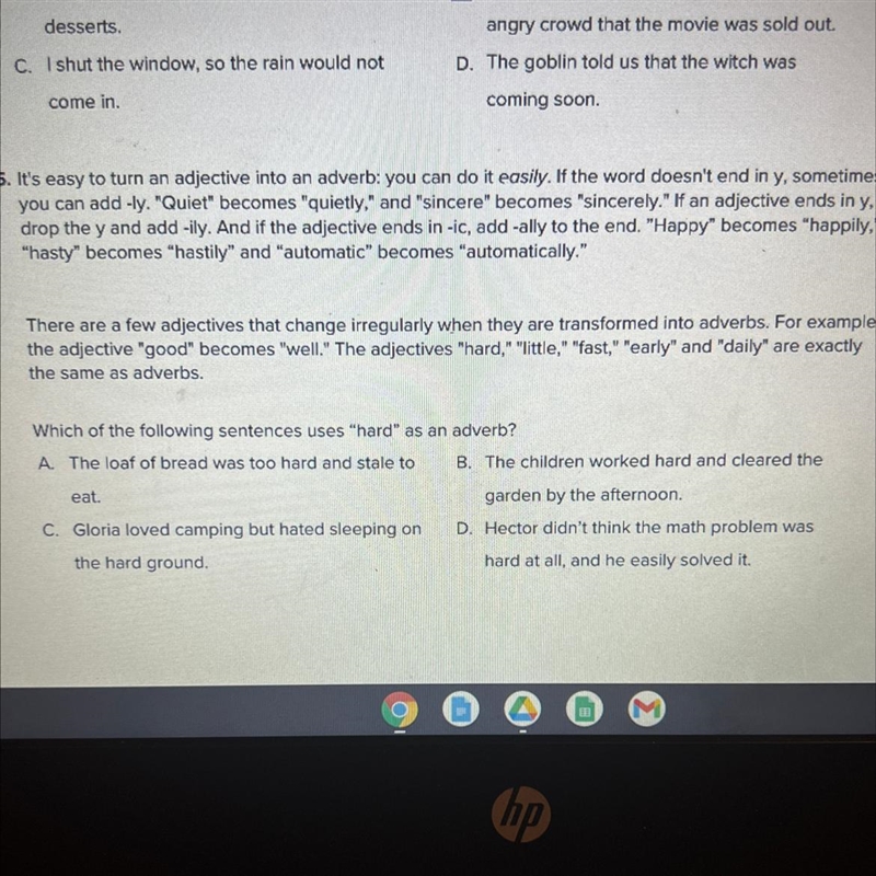 5. It's easy to turn an adjective into an adverb: you can do it easily. If the word-example-1