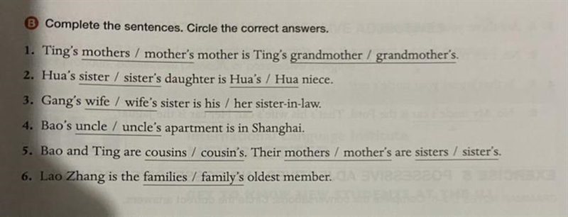 Complete the sentences.circle the correct answer-example-1