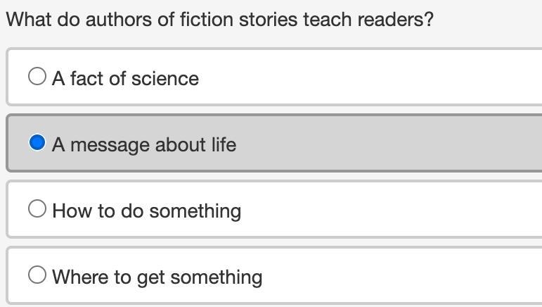 What do authors of fiction stories teach readers? (100 POINTS) PLSSS HURRYY-example-1