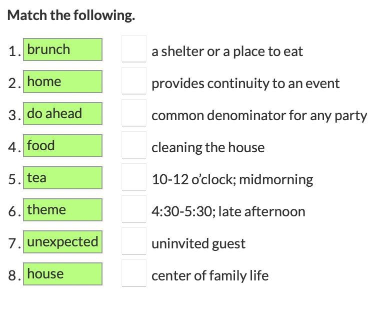 HELP ASAP PLEASEEEEEE!!!!!! Match the following words-example-1