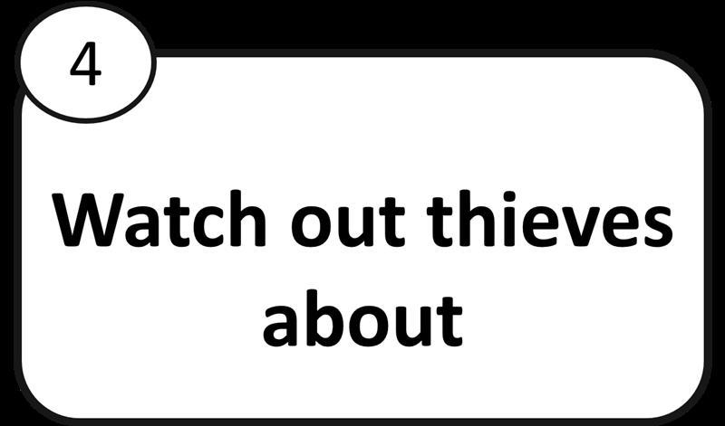 A) Be careful ! You may be robbed . B) Be careful! You are being watched. C) The police-example-1