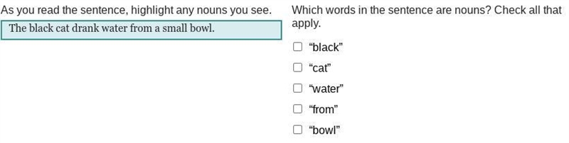 Grouping Words by Part of Speech-example-1