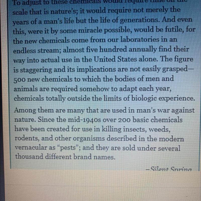 The writer uses a metaphor of war primarily to O evoke a sense of fear and panic in-example-1