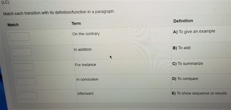 Match each term with its definition ​-example-1