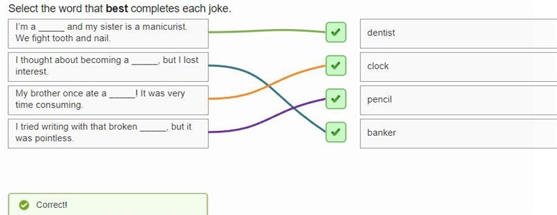 Select the word that best completes each joke.-example-2