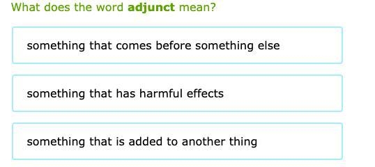 What does the word adjunct mean?-example-1