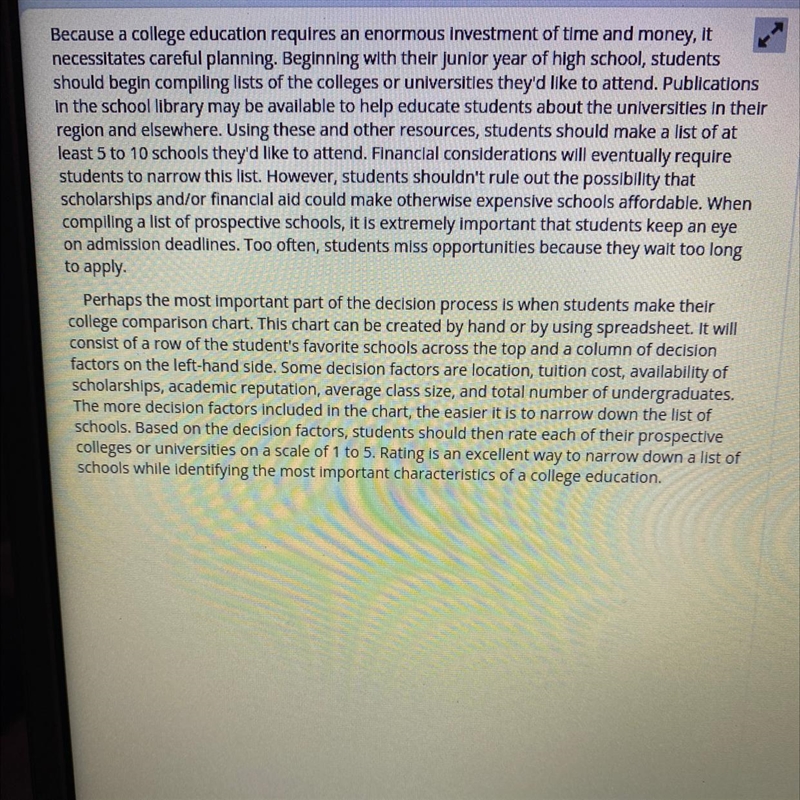 HELP!!! What is the best conclusion to be drawn from this passage? (Picture below-example-1