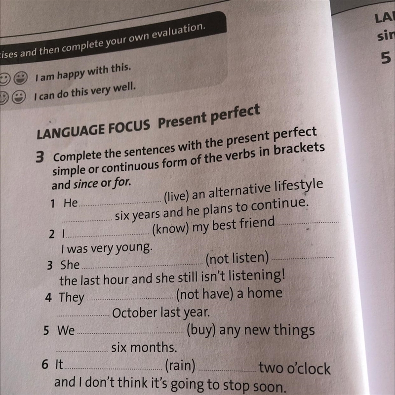 Help! Thank u Complete the sentences with the present perfect simple or continuous-example-1