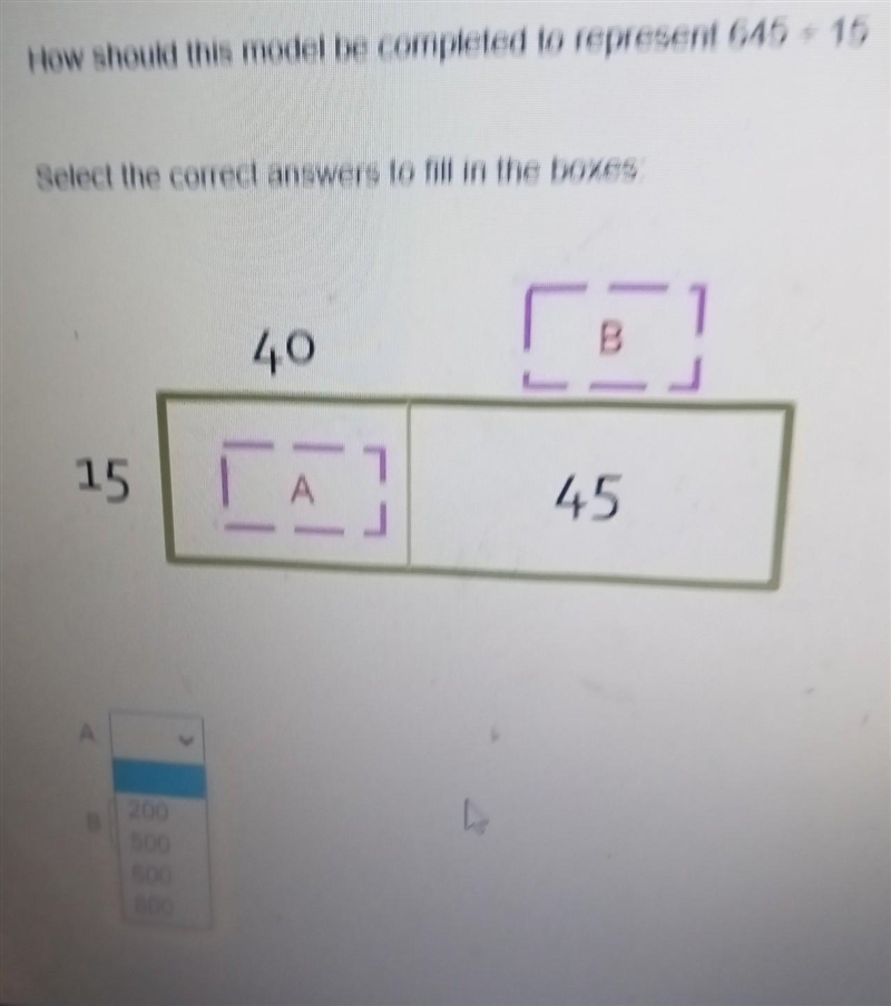 HELP MEEE PLEASE ANSWER THE BOXES ANSWERS: A:200 500 600 800 B: 2 3 10 13​-example-1