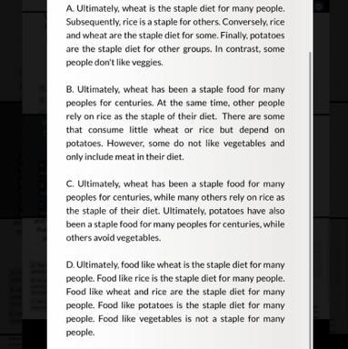 Which passage uses the best VARIETY of sentence structure and sentence length? a . passage-example-1