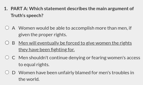 This question is to the speech "Ain't I a woman"-example-1