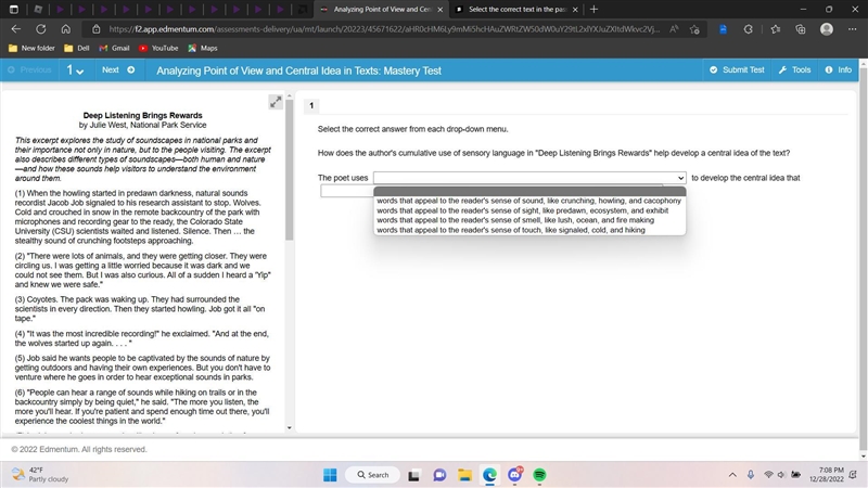 Select the correct answer from each drop-down menu. How does the author's cumulative-example-2