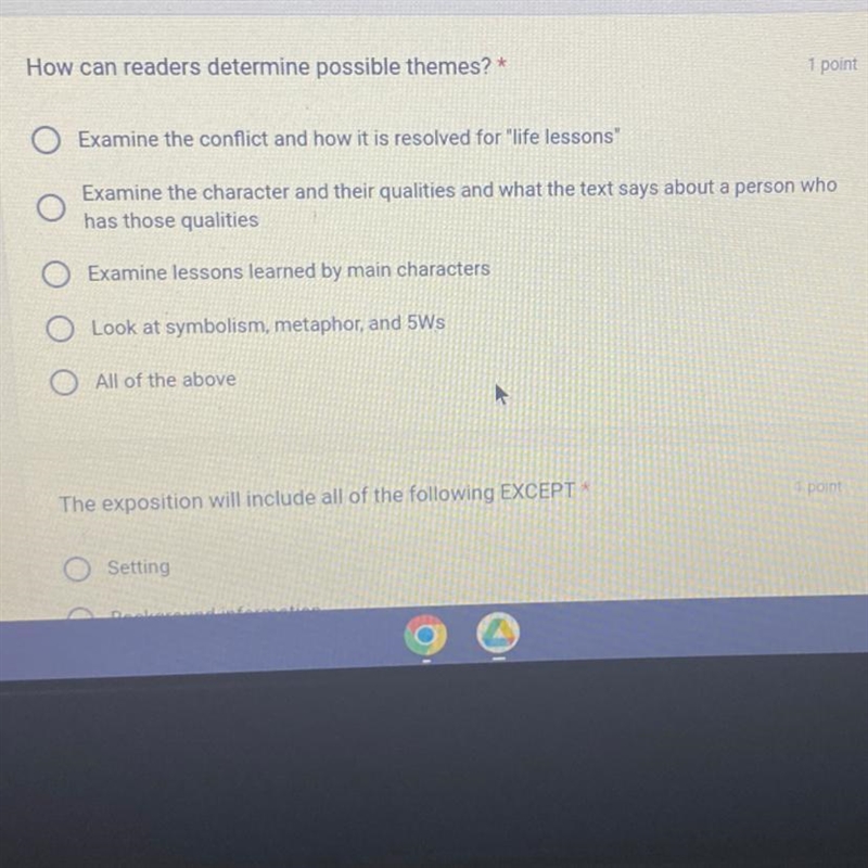 How can readers determine possible themes? Examine the conflict and how it is resolved-example-1