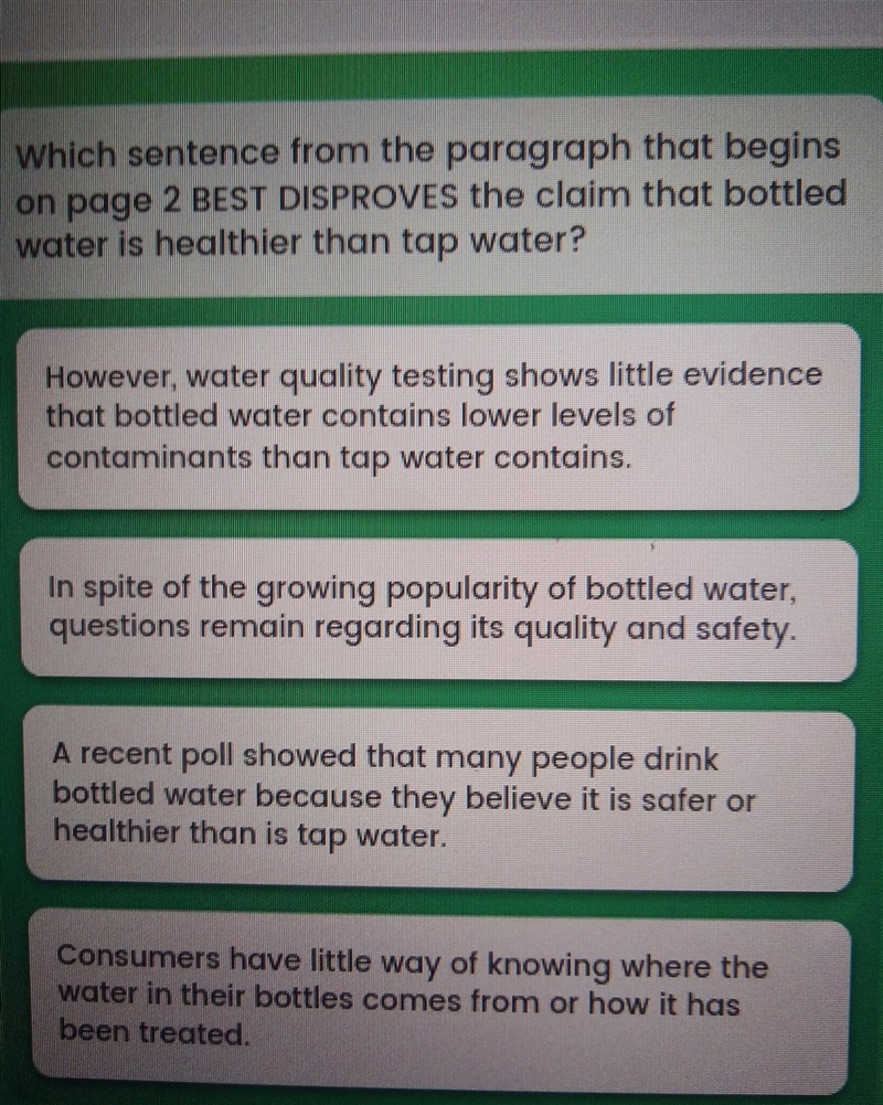 which sentence from the paragraph that begins on page 2 best disproves the claim that-example-1