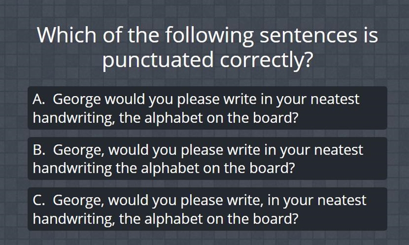 Which of the following sentences is punctuated correctly?-example-1