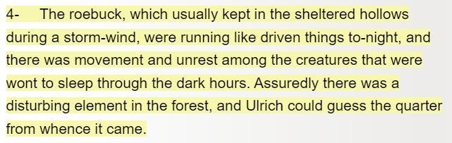 According to Section 4, Ulrich in the forest is due to his enemy's presence. Ironically-example-1