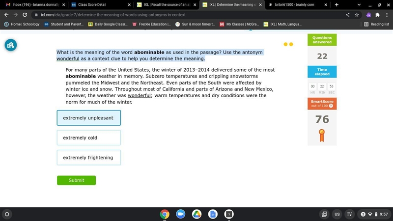 Help me please.. What is the meaning of the word abominable as used in the passage-example-1