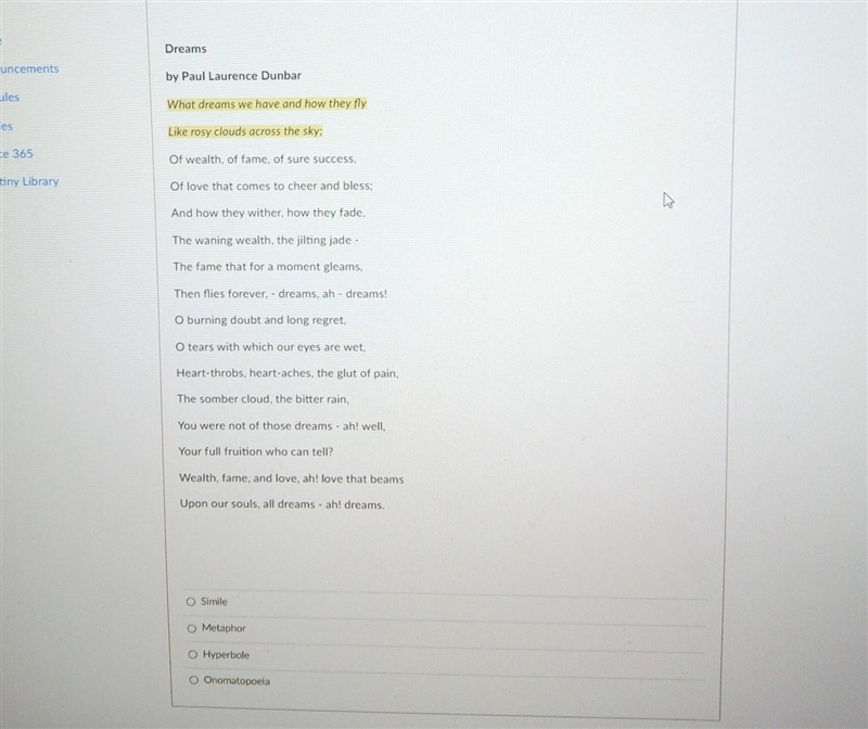 Which type of figurative language is found in the highlighted text below?​-example-1