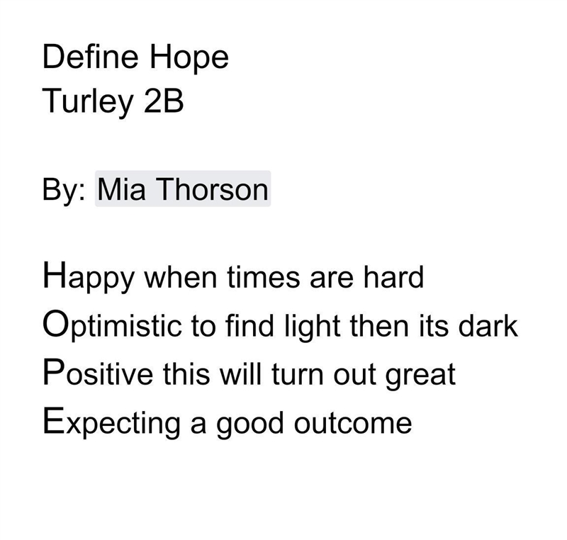 Is this a good poem the topic was hope​-example-1