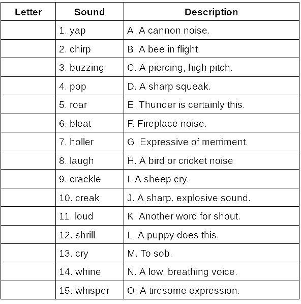 Help plz Matching Sounds puzzle Place the letter of the description in the first box-example-1