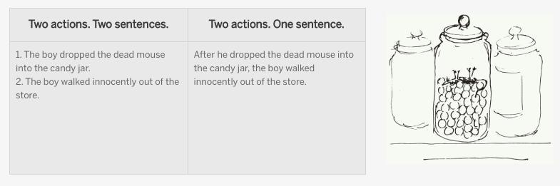 What is the relationship between the two actions described in these sentences? A) There-example-1