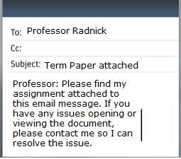 What word most contributes to the formal tone of the email? A. Professor B. please-example-1