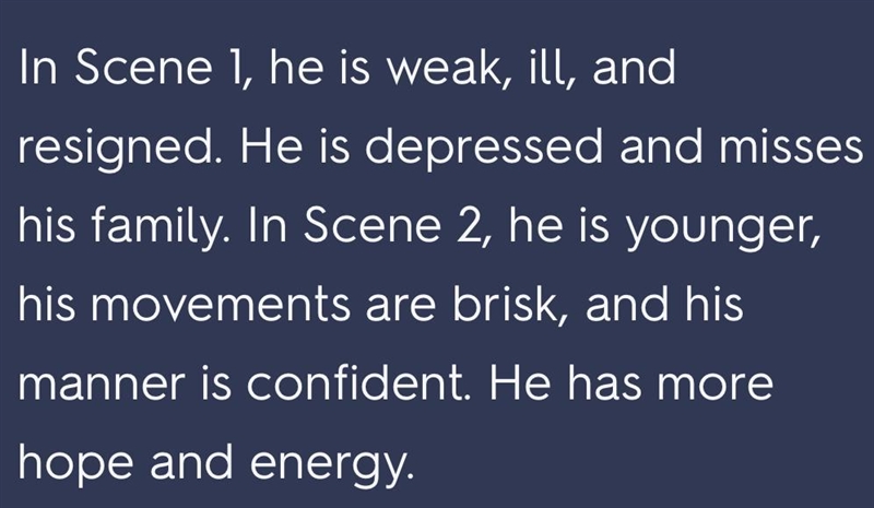 Explain why Mr. Frank acts differently in Scene 2, versus Scene 1. Include specific-example-1