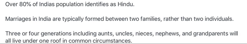 3 facts that describe way of life in india-example-1