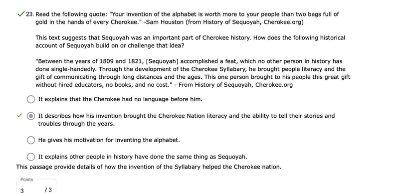 Read the following quote: "Your invention of the alphabet is worth more to your-example-1