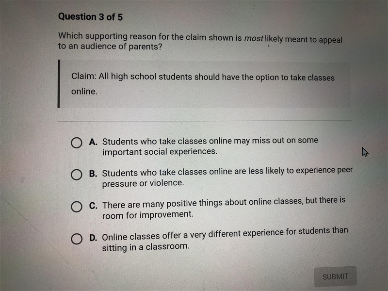 This is my second attempt so please help me and it is definitely not D so please answer-example-1