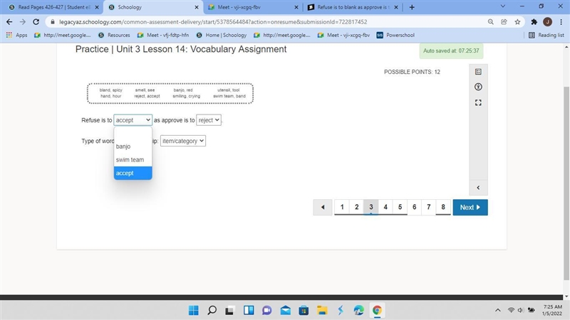 Refuse is to blank as approve is to blank Type of word pair relationship: I dont know-example-1