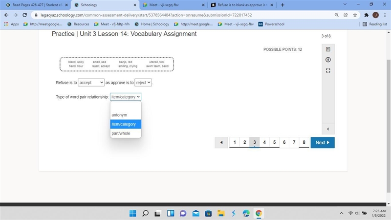 Refuse is to blank as approve is to blank Type of word pair relationship: I dont know-example-2