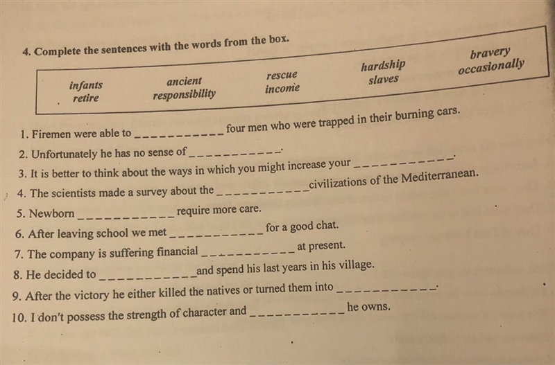 Complite the sentence with the correct words-example-1