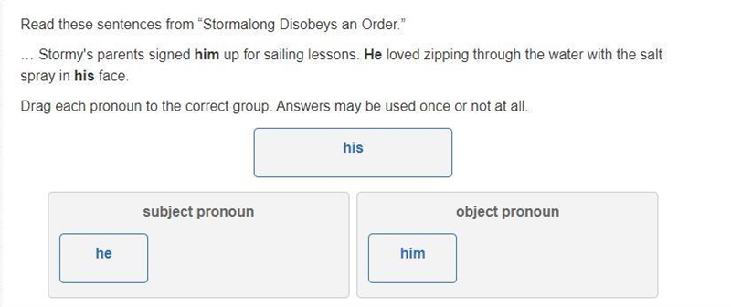 Is this correct? Read these sentences from “Stormalong Disobeys an Order.” … Stormy-example-1