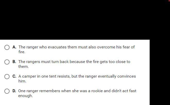 Which event, if added to this story, would be the example of a subplot? Two forest-example-1