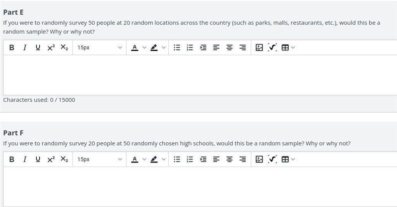 Part E If you were to randomly survey 50 people at 20 random locations across the-example-1